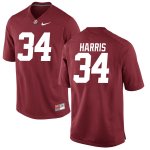 Men's Alabama Crimson Tide #34 Damien Harris Crimson Authentic NCAA College Football Jersey 2403HGGX8